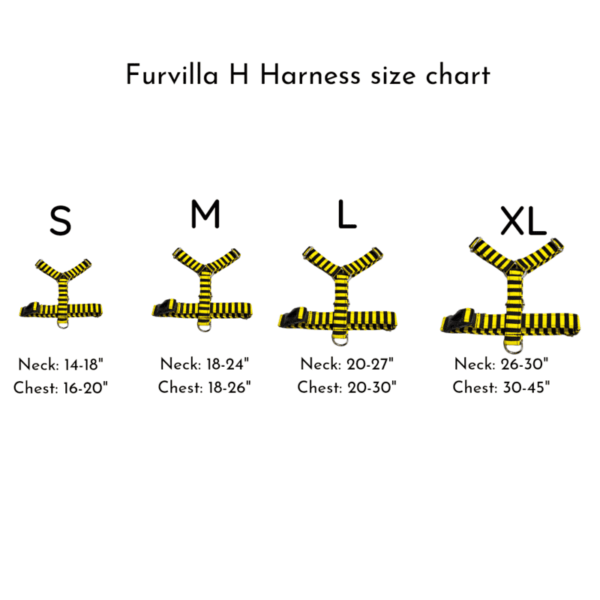 Furvilla H Type Harness Size Chart