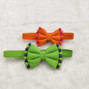 Furvilla Multiple Color Fancy Bow with Adjustable Velcro Collar Collection