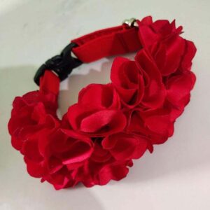 Furvilla Red Floral Collar