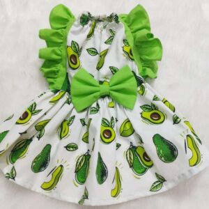 Furvilla White Green Avocado Dress Back 1