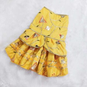 Furvilla Yellow with Gold Embroidered Dress