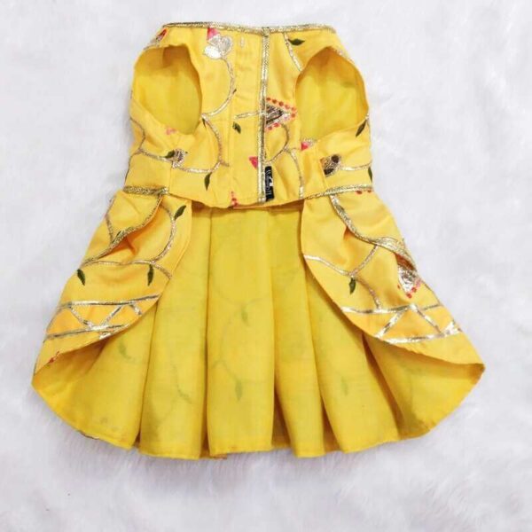 Furvilla Yellow with Gold Embroidered Dress Backside