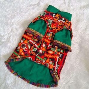 Furvilla Festive Multicolored Embroidered Kurta with Jacket