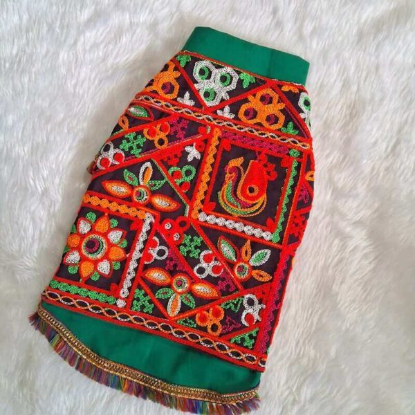 Furvilla Festive Multicolored Embroidered Kurta with Jacket Front