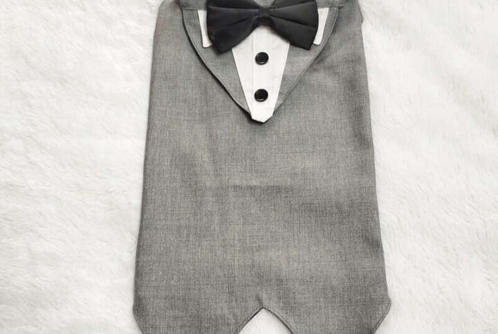 Furvilla Grey Black Wrap Tuxedo