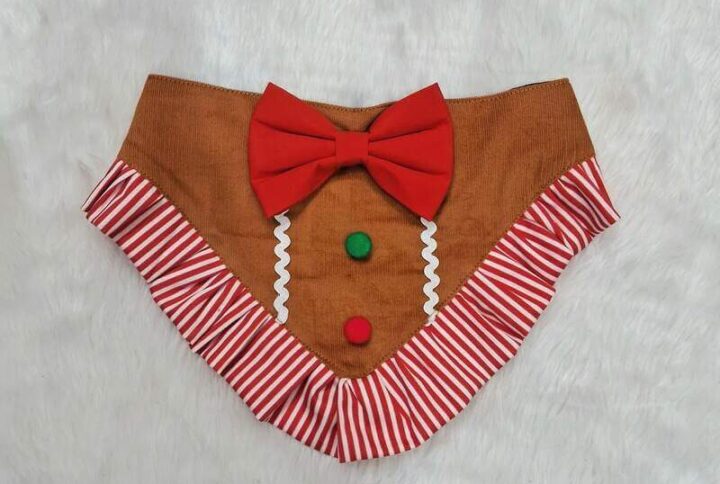 Furvilla Christmas Gingerman Theme Tuxedo Bandana