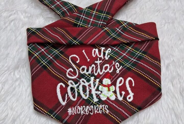 Furvilla Christmas Theme I Ate Santas Cookies Over the Neck Bandana
