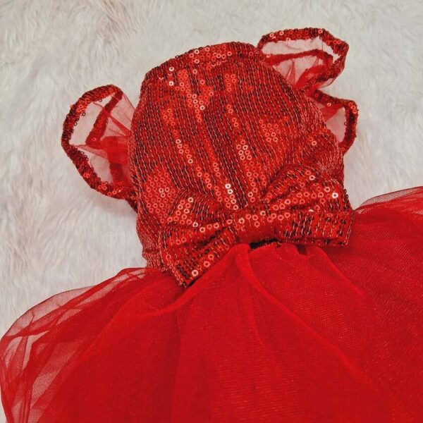 Furvilla Sequin Red Fancy Dress Front Up Close
