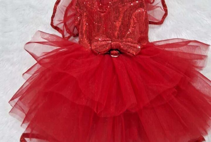 Furvilla Sequin Red Party Dress