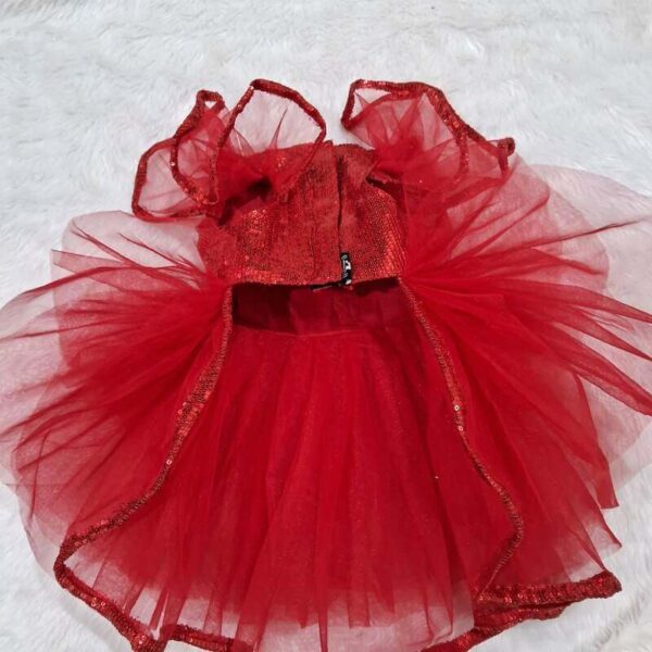 Furvilla Sequin Red Party Dress Back