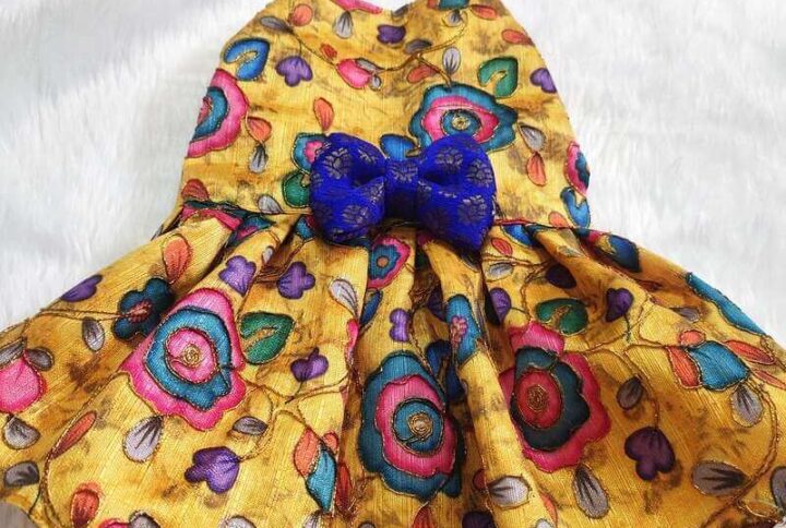 Furvilla Yellow with Blue Bow Traditional Dress