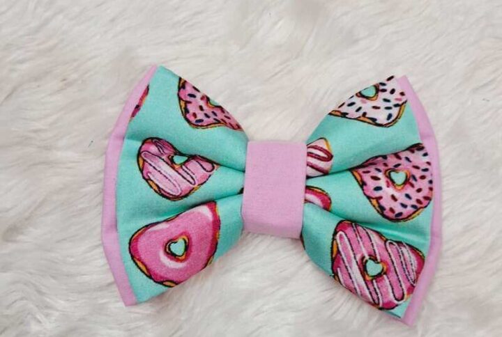 Furvilla Pink Cyan Donut Bow