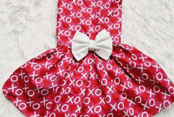 Furvilla Red White Xo Xo Dress