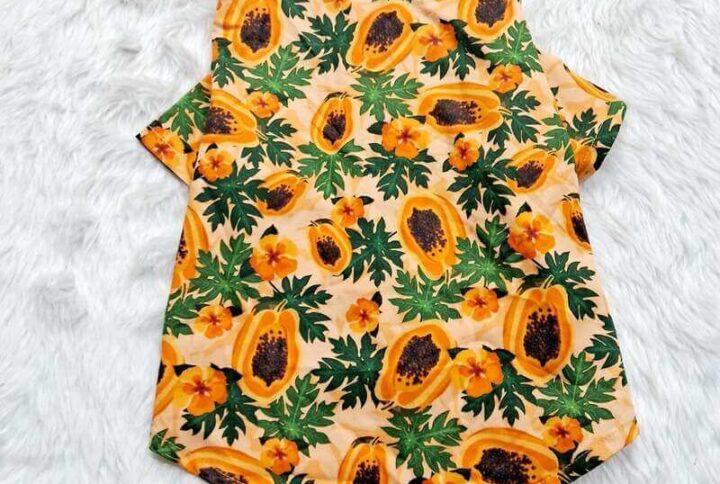 Furvilla Tropical Papaya Theme Shirt