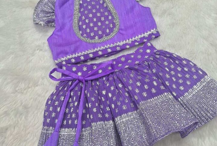 Furvilla Lavender Special Occasion Lehenga Choli Back 1