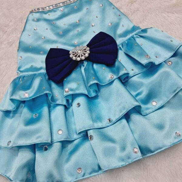 Furvilla Sky Blue Party Dress Back 1