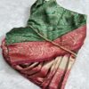 Furvilla Green Traditional Saree Back Up Close