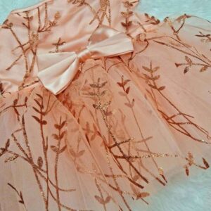 Furvilla Special Occasion Peach Partywear Back Upclose