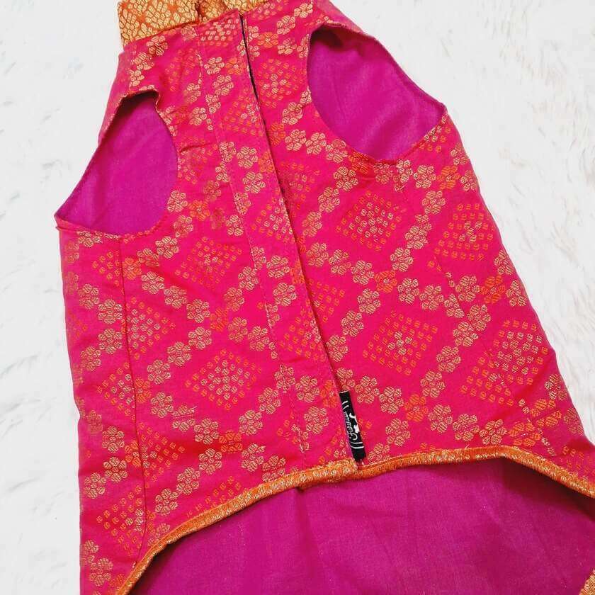 Furvilla Ethnic Pink Sherwani Front