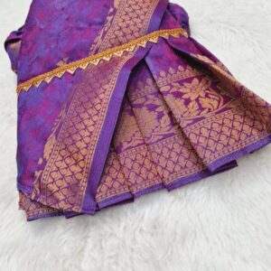 Furvilla Ethnic Purple Saree Back 1