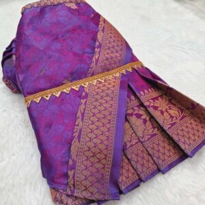Furvilla Ethnic Purple Saree Back