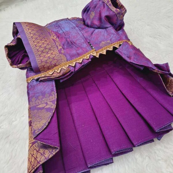 Furvilla Ethnic Purple Saree Front 1