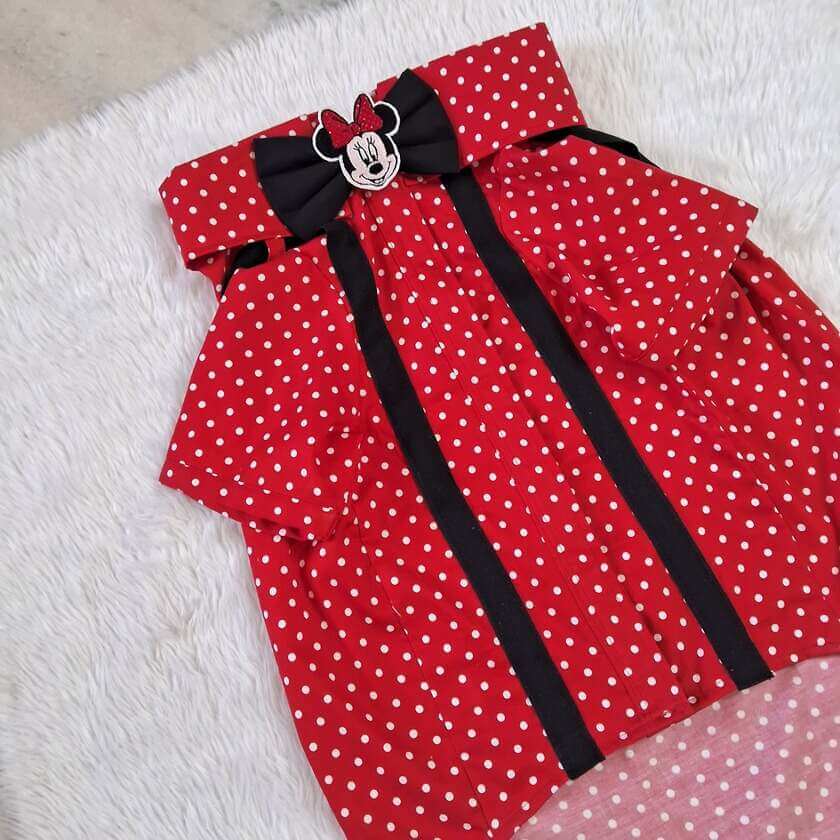 Furvilla Mickey Theme Dungaree Style Shirt Front Upclose