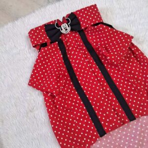 Furvilla Mickey Theme Dungaree Style Shirts for Dogs Front Upclose