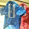 Furvilla Blue Color Bandhani Cotton Kurta Combo Front