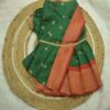 Furvilla Green Red Ethnic Paithani Saree Back 1