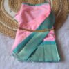 Furvilla Pink Teal Color Ethnic Paithani Saree Back 1