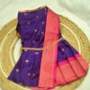 Furvilla Purple Pink Ethnic Paithani Saree Back New