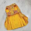 Furvilla Traditional Silk Yellow Festive Dress Front