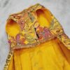 Furvilla Traditional Silk Yellow Festive Dress Front Upclose