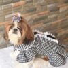 Furvilla Black White Houndstooth Dress Side 1