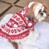 Furvilla Red Flannel Xmas Hoodie Dress Side Model 2