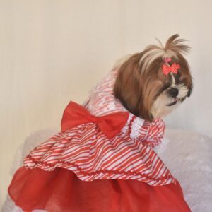 Furvilla Red White Candy Theme Pet Xmas Outfits Back