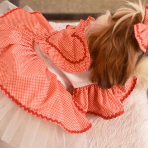 Furvilla Exclusive Red White Little Heart Dress Top
