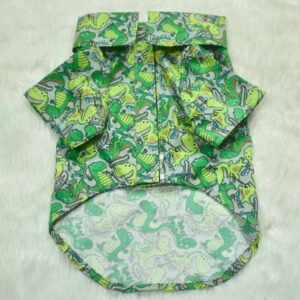 Furvilla Green Cartoon Dinosaur Theme Summer Shirts Front