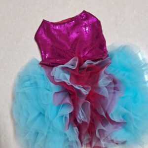 Furvilla Pink Sky Blue Sequin Party Outfit Front Close