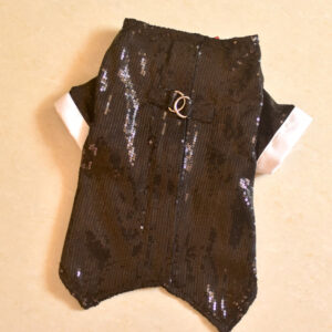 Furvilla Black White Sequin Tuxedo Party Tuxedo Back