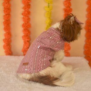 Furvilla Onion Pink Rakhi 2025 Sherwani for Pets 1