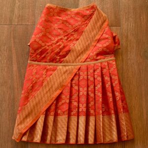 Furvilla Red Ethnic Pattu Sarees